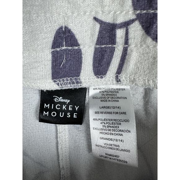 Disney Mickey Mouse Lounge Pajama Pants Womens Large White Drawstring Graphic - Picture 8 of 11